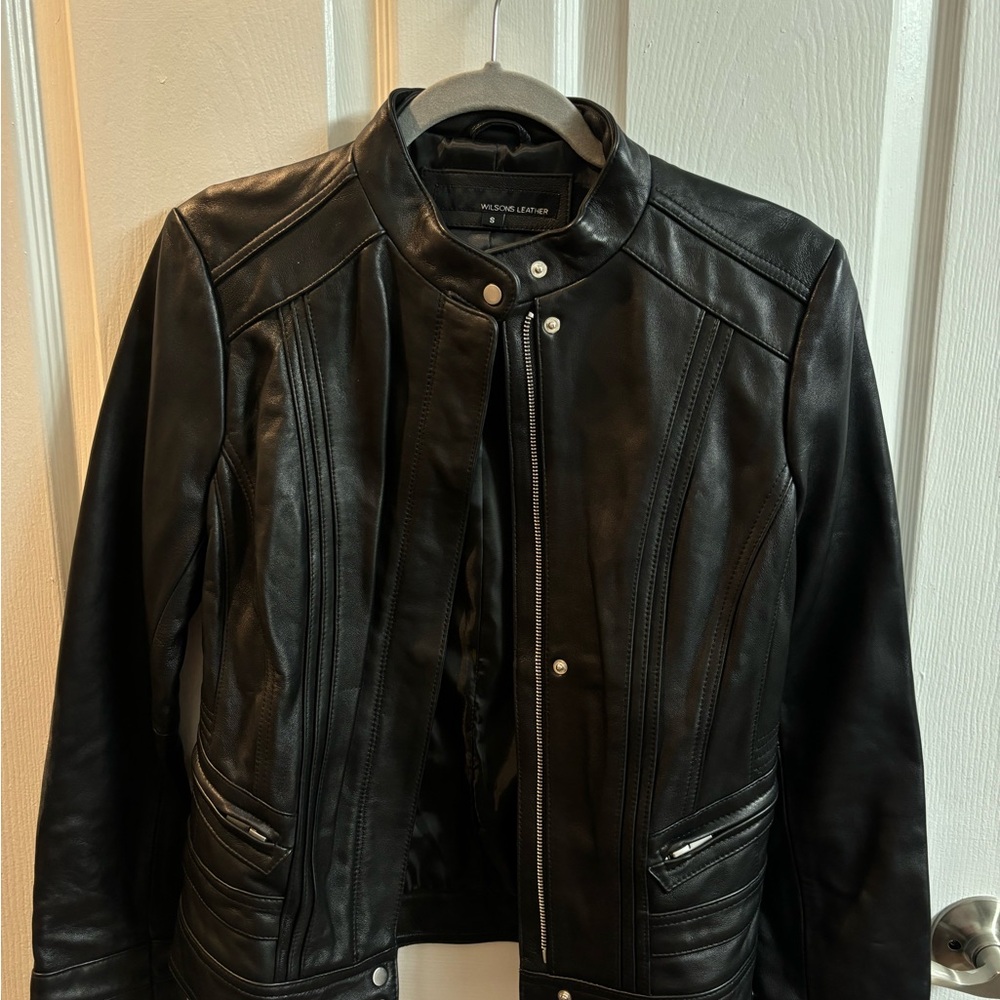 Wilson Genuine Leather Black Jacket